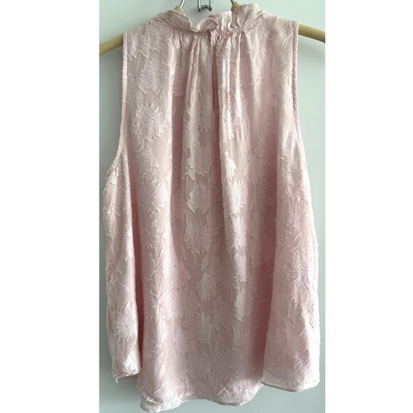 Rebecca Taylor Light Pink Silk Cotton Top Sz 10 - Picture 2 of 7